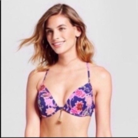 Shade & Shore Floral Push Up Bikini Top - Picture 1 of 5
